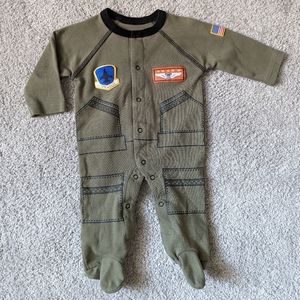 Tiny Trooper- Size Small- 0-3 Months- flight suit outfit